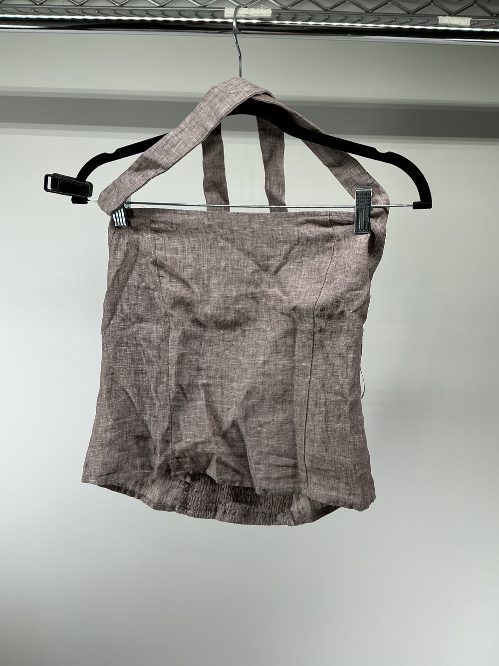 100% European Linen Halter Top